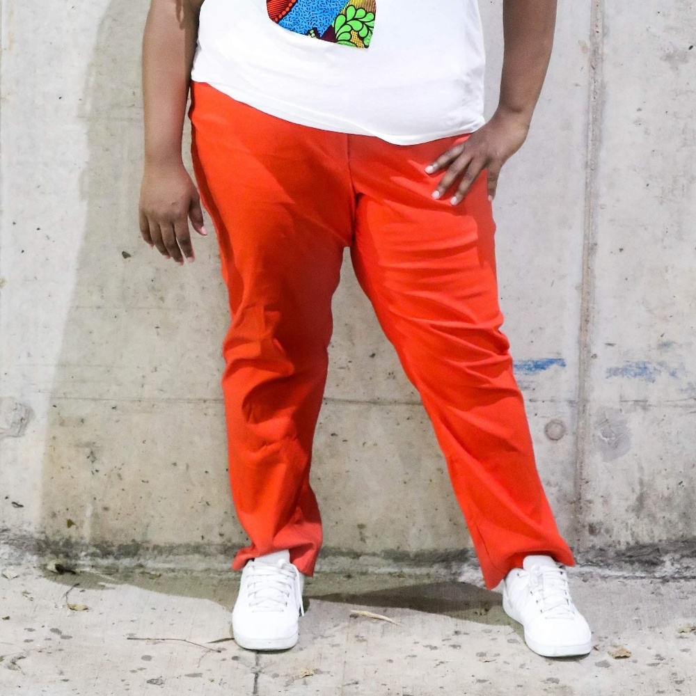 Ashley Stewart orange pants